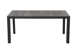 New Silva/Velia Garten-Essgruppe, anthrazit/grau, Alu/Ranotex®-Gewebe/Keramik, 160 x 90cm, inkl. 6 Diningsessel Garten-Essgruppen