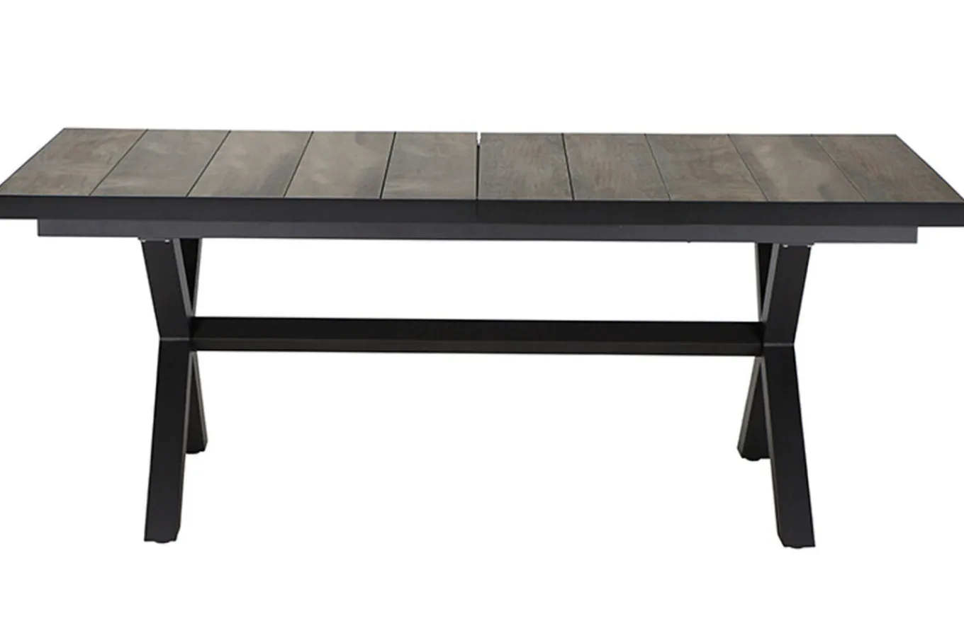 Hot Sincro Ausziehtisch, anthrazit/natur-grau, Alu/Keramik, 200/260 x 100 cm Gartentische