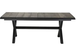 Sale Sincro/Corido Garten-Essgruppe, anthrazit/grau, Alu/Geflecht/Keramik, 200/260 x 100 cm, inkl. 6 Diningsessel Garten-Essgruppen