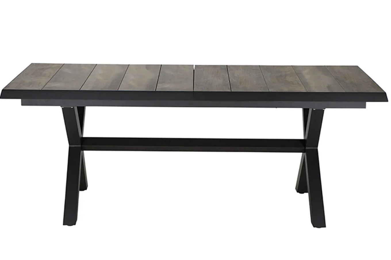 Sale Sincro/Corido Garten-Essgruppe, anthrazit/grau, Alu/Geflecht/Keramik, 200/260 x 100 cm, inkl. 6 Diningsessel Garten-Essgruppen