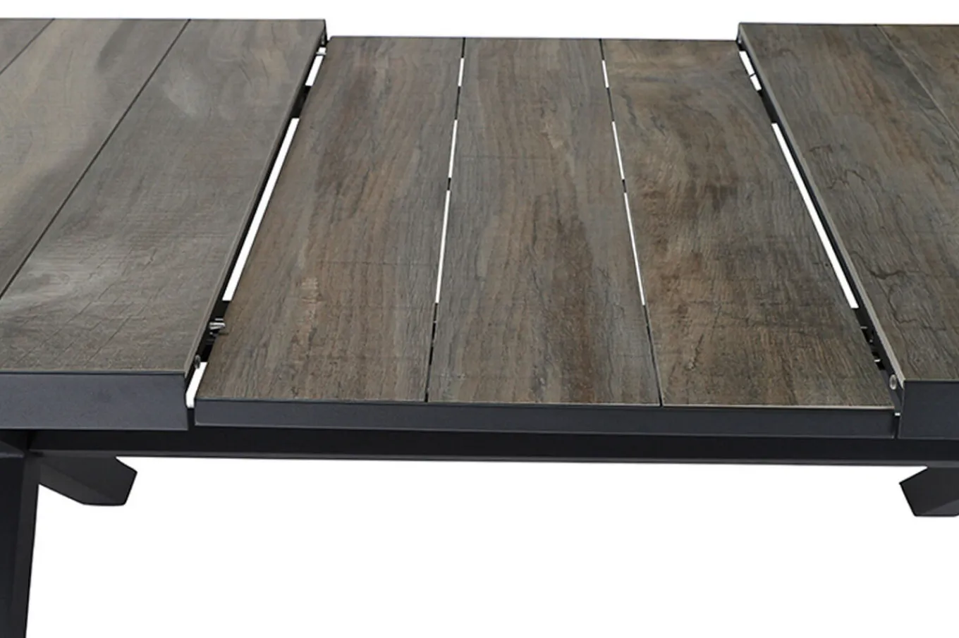 Sale Sincro/Corido Garten-Essgruppe, anthrazit/grau, Alu/Geflecht/Keramik, 200/260 x 100 cm, inkl. 6 Diningsessel Garten-Essgruppen