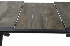 Online Sincro/Corido Garten-Essgruppe, anthrazit/grau, Alu/Geflecht/Keramik, 200/260 x 100 cm, inkl. 4 Diningsessel Garten-Essgruppen|Aluminium-Gartenmöbel