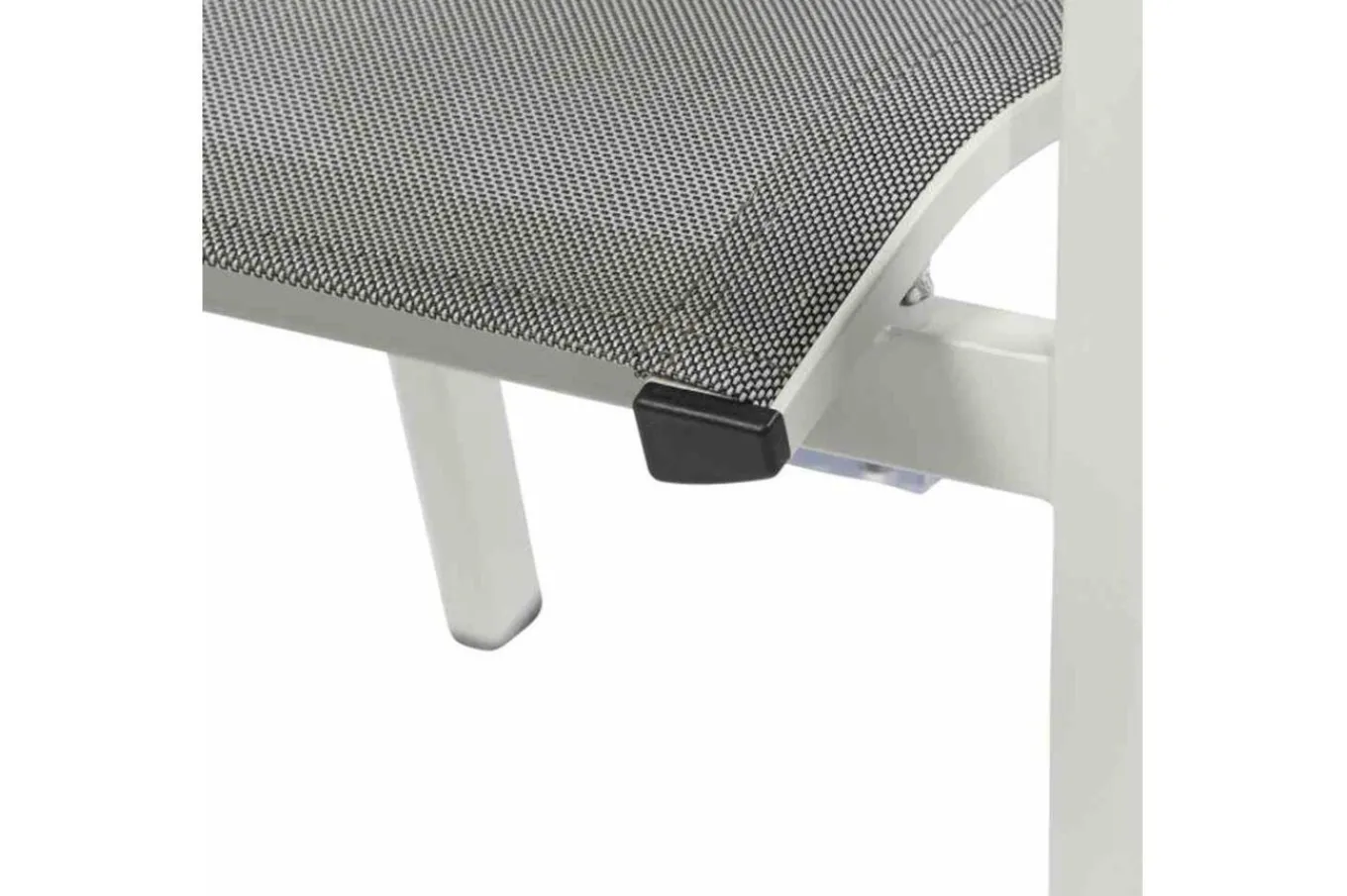 Outlet Sincro/Velia Garten-Essgruppe für 6 Personen, matt weiß-grau/washed grey, Alu/Ranotex, ausziehbare Tischplatte aus Keramik, stapelbare Stühle Aluminium-Gartenmöbel