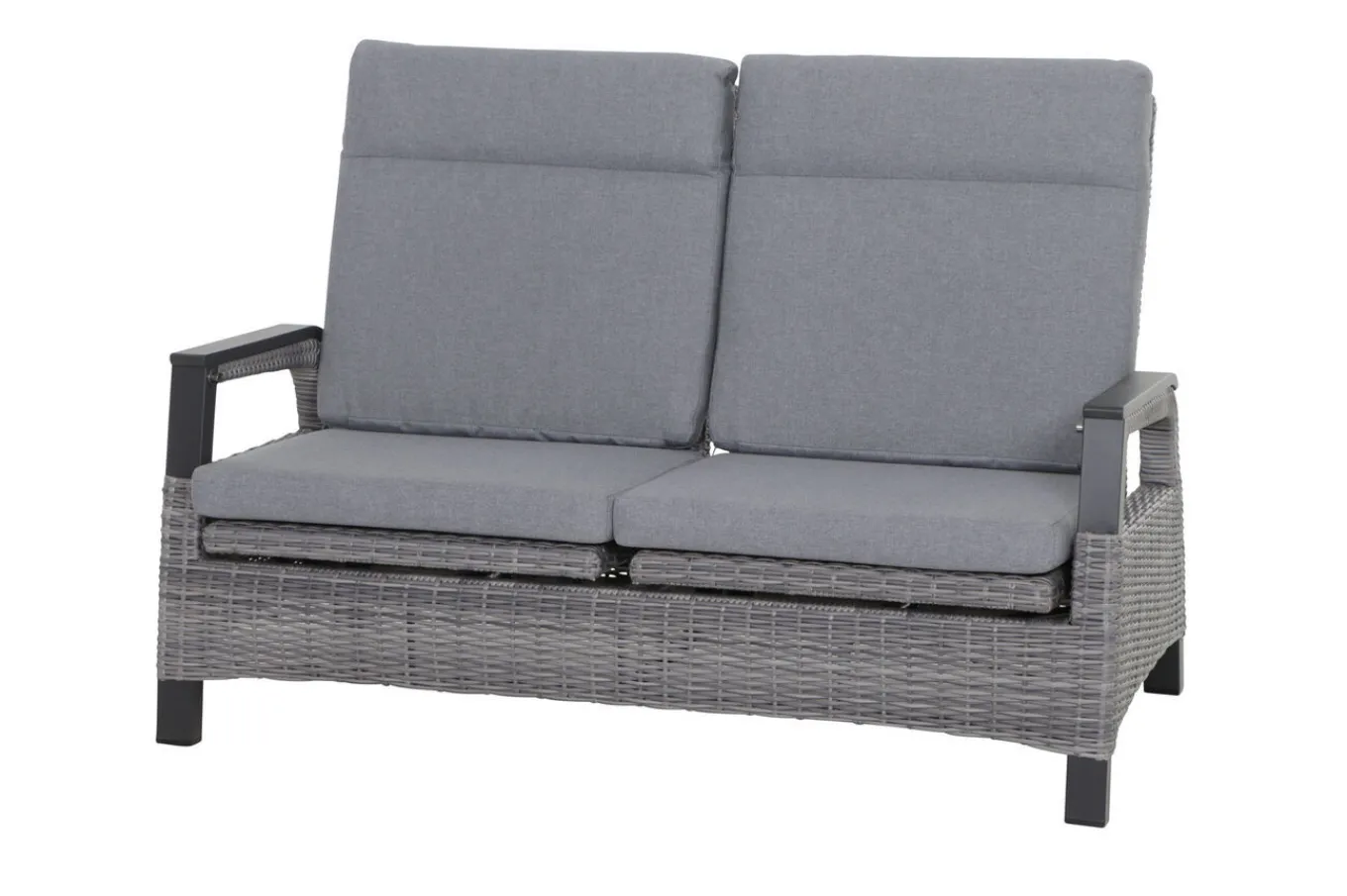 Clearance Solea Sofa, anthrazit/blau, Aluminium, 151,5x85x97 cm, stufenlos verstellbar Gartenbänke & Gartensofas
