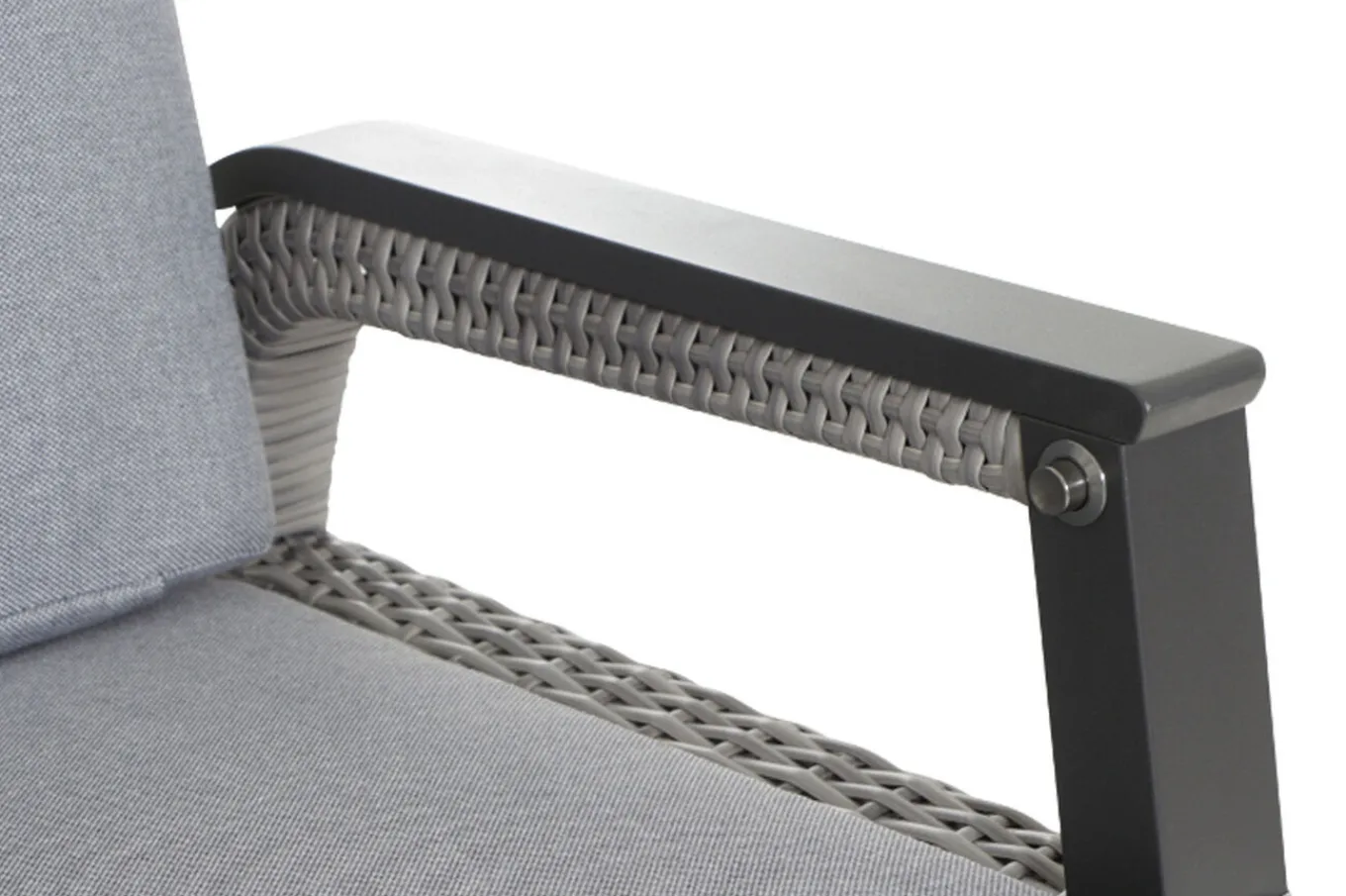 Clearance Solea Sofa, anthrazit/blau, Aluminium, 151,5x85x97 cm, stufenlos verstellbar Gartenbänke & Gartensofas