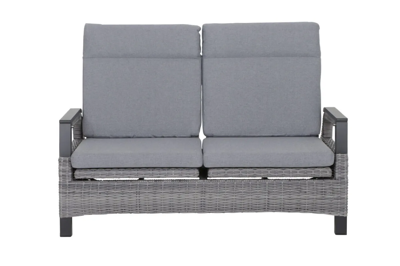 Clearance Solea Sofa, anthrazit/blau, Aluminium, 151,5x85x97 cm, stufenlos verstellbar Gartenbänke & Gartensofas