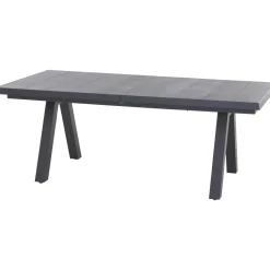 SIENA GARDEN Tirana/Valencia Garten-Essgruppe, matt anthrazit/wood-grey, Aluminium/Keramik, Ausziehtisch, 8 Dining Sessel Garten-Essgruppen|Aluminium-Gartenmöbel
