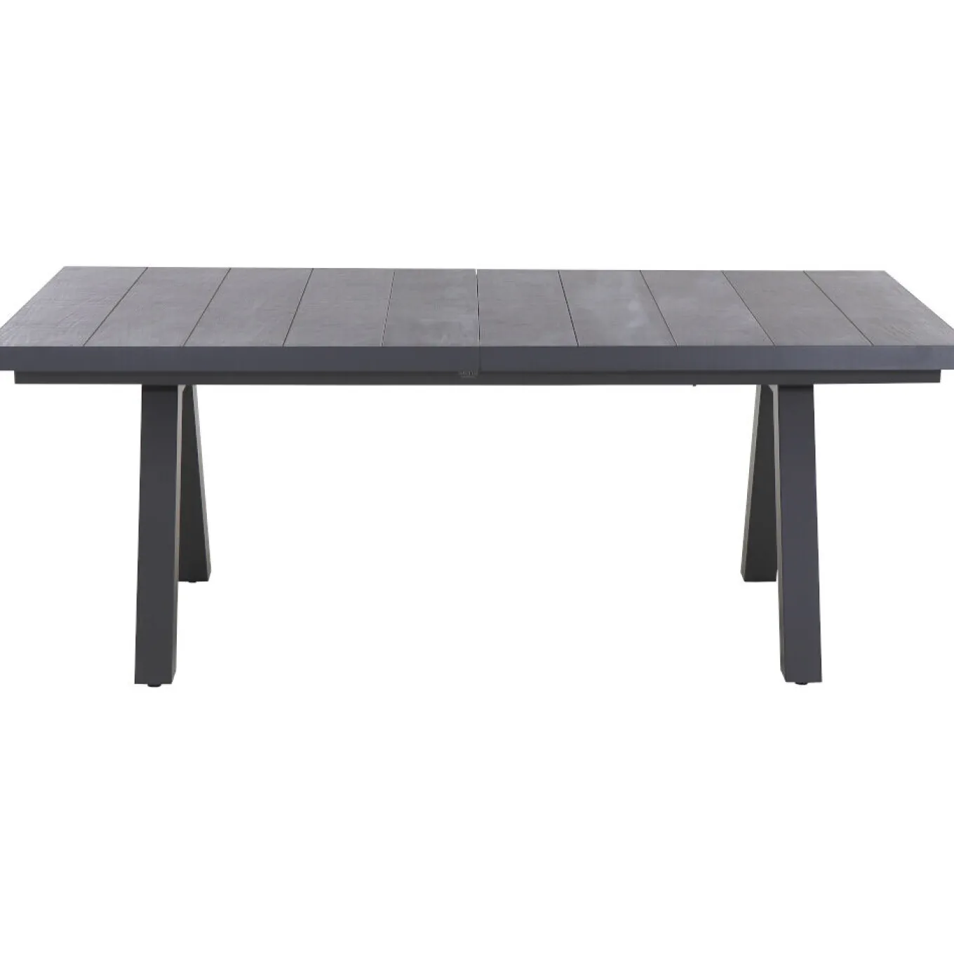 SIENA GARDEN Tirana/Valencia Garten-Essgruppe, matt anthrazit/wood-grey, Aluminium/Keramik, Ausziehtisch, 8 Dining Sessel Garten-Essgruppen|Aluminium-Gartenmöbel
