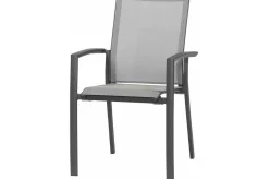 Online SIENA GARDEN Tirana/Velia Garten-Essgruppe, matt anthrazit/wood-grey, Aluminium/Keramik, Ausziehtisch, 8 Stapelsessel Garten-Essgruppen|Aluminium-Gartenmöbel