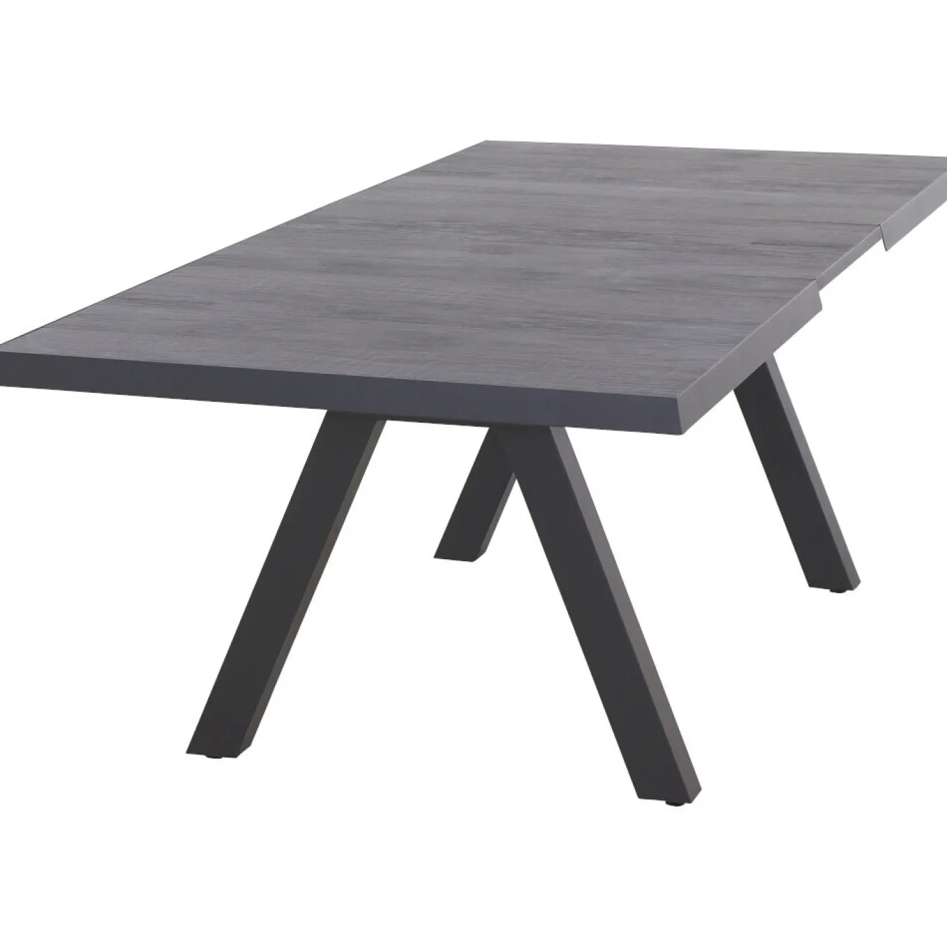 Online SIENA GARDEN Tirana/Velia Garten-Essgruppe, matt anthrazit/wood-grey, Aluminium/Keramik, Ausziehtisch, 8 Stapelsessel Garten-Essgruppen|Aluminium-Gartenmöbel