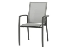 Clearance Velia / Silva Garten-Essgruppe, anthrazit/washed grey, Alu/Ranotex/Keramik, 8 Sessel, Tisch 220 x 100 cm Garten-Essgruppen