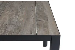 Clearance Velia / Silva Garten-Essgruppe, anthrazit/washed grey, Alu/Ranotex/Keramik, 8 Sessel, Tisch 220 x 100 cm Garten-Essgruppen