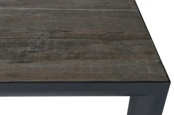 Clearance Velia / Silva Garten-Essgruppe, anthrazit/washed grey, Alu/Ranotex/Keramik, 8 Sessel, Tisch 220 x 100 cm Garten-Essgruppen