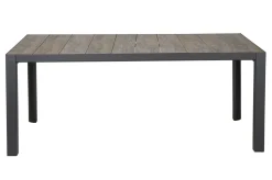 New Velia / Silva Garten-Essgruppe, anthrazit/washed grey, Alu/Ranotex/Keramik, 6 Sessel, Tisch 180 x 100 cm Garten-Essgruppen|Aluminium-Gartenmöbel