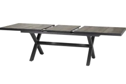 Online Velia / Sincro Garten-Essgruppe, anthrazit/natur-grau, Alu/Ranotex/Keramik, 10 Sessel, Ausziehtisch 200/260 x 100 cm Garten-Essgruppen