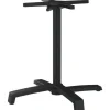 Livorno 2 Klapptisch, anthrazit, Aluminium/Old Teak, 80 x 80 cm, klappbar, Kreuzfußgestell Gartentische|Aluminium-Gartenmöbel