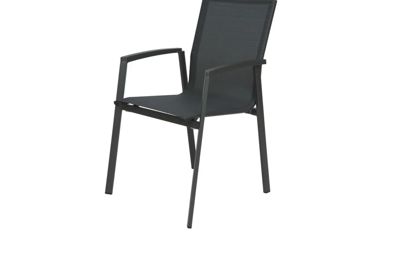 New New Top Stapelsessel, anthrazit/karbon, Aluminium/Textil, 65x57x89 cm, pulverbeschichtet, stapelbar Gartenstühle & Gartensessel