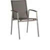 Outlet New Top Stapelsessel, graphit/silbergrau, Aluminium/Textil, 65x57x89 cm, pulverbeschichtet, stapelbar Gartenstühle & Gartensessel