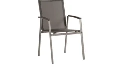 Outlet New Top Stapelsessel, graphit/silbergrau, Aluminium/Textil, 65x57x89 cm, pulverbeschichtet, stapelbar Gartenstühle & Gartensessel