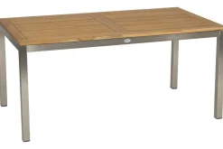 Hot Polaris Garten-Essgruppe, kaschmir, Edelstahl/Teak, Tisch 162/220 x 90 cm, 6 Personen, ausziehbar Garten-Essgruppen