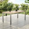 Discount Esstisch, Garten-Essgruppe, Silber, Aluminium/Eukalyptus, 180 x 90 cm, witterungsbeständig, hohe Belastbarkeit, FSC®-zertifiziertes Produkt Garten-Essgruppen|Aluminium-Gartenmöbel