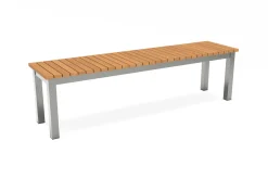 Discount Esstisch, Garten-Essgruppe, Silber, Aluminium/Eukalyptus, 180 x 90 cm, witterungsbeständig, hohe Belastbarkeit, FSC®-zertifiziertes Produkt Garten-Essgruppen|Aluminium-Gartenmöbel