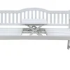 Discount Gartenbank, weiß, Akazie, 152 x 59 x 86 cm, 2-3 Personen, Klapptisch-Funktion, FSC®-zertifiziertes Produkt Gartenbänke & Gartensofas