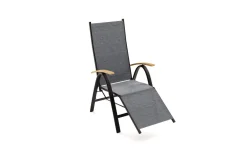 Sale Garten-Essgruppe, naturbelassen/anthrazit, Alu/Eukalyptus, Tisch 150/200 x 90 cm, 6 Sitzplätze, ausziehbar, FSC®-zertifiziertes Produkt Garten-Essgruppen|Aluminium-Gartenmöbel