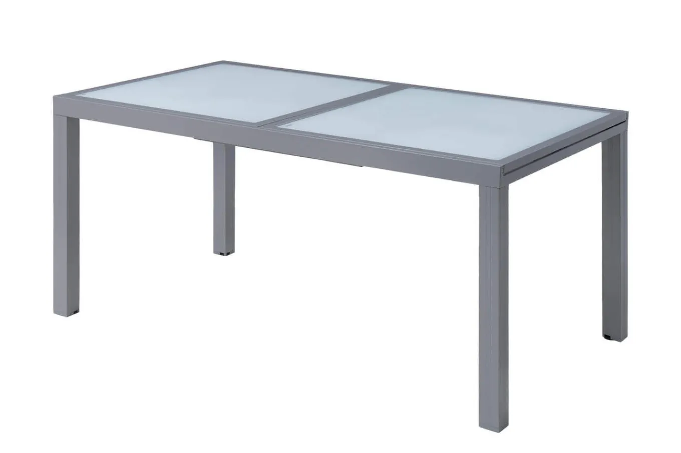 Hot Garten-Essgruppe, silber/anthrazit, Alu/Eukalyptus, Ausziehtisch 160/220 x 90 cm, inkl. 4 Klappstühle, FSC®-zertifiziertes Produkt Garten-Essgruppen