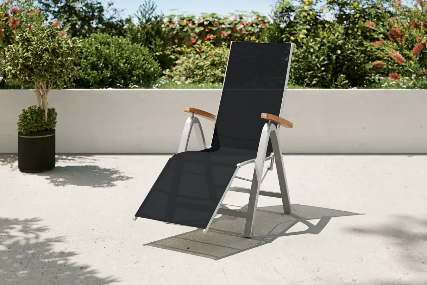 Online Garten-Essgruppe, silber/natural, Alu/Eukalyptus, Tisch 150 x 90 cm, für 6 Personen, witterungsbeständig, FSC®-zertifiziertes Produkt Garten-Essgruppen|Aluminium-Gartenmöbel