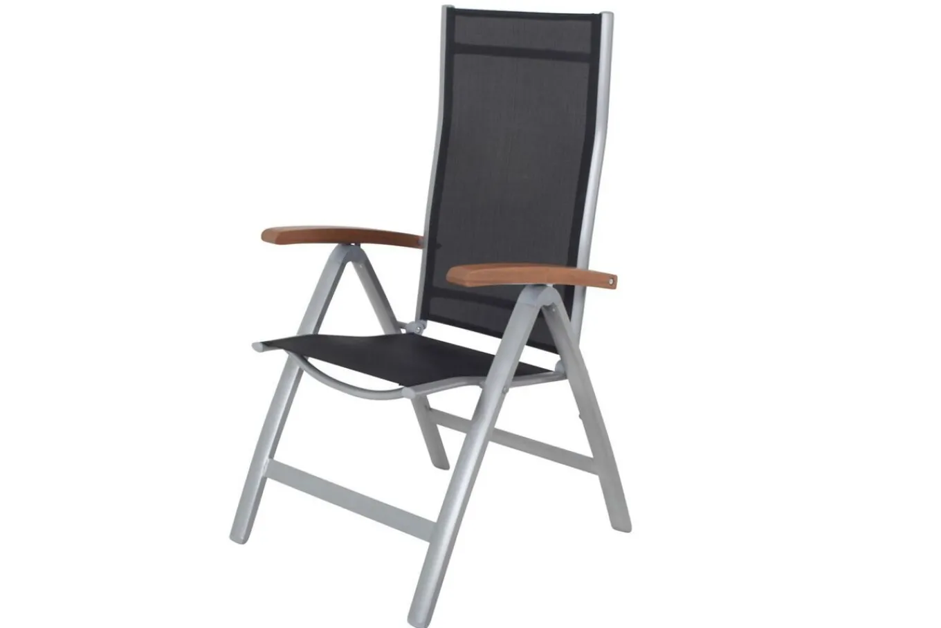New Garten-Essgruppe, weiß/silber, Aluminium/Sicherheitsglas, Ausziehtisch 160/220 x 90 cm, 4 Klappstühle, FSC®-zertifiziertes Produkt Garten-Essgruppen|Aluminium-Gartenmöbel