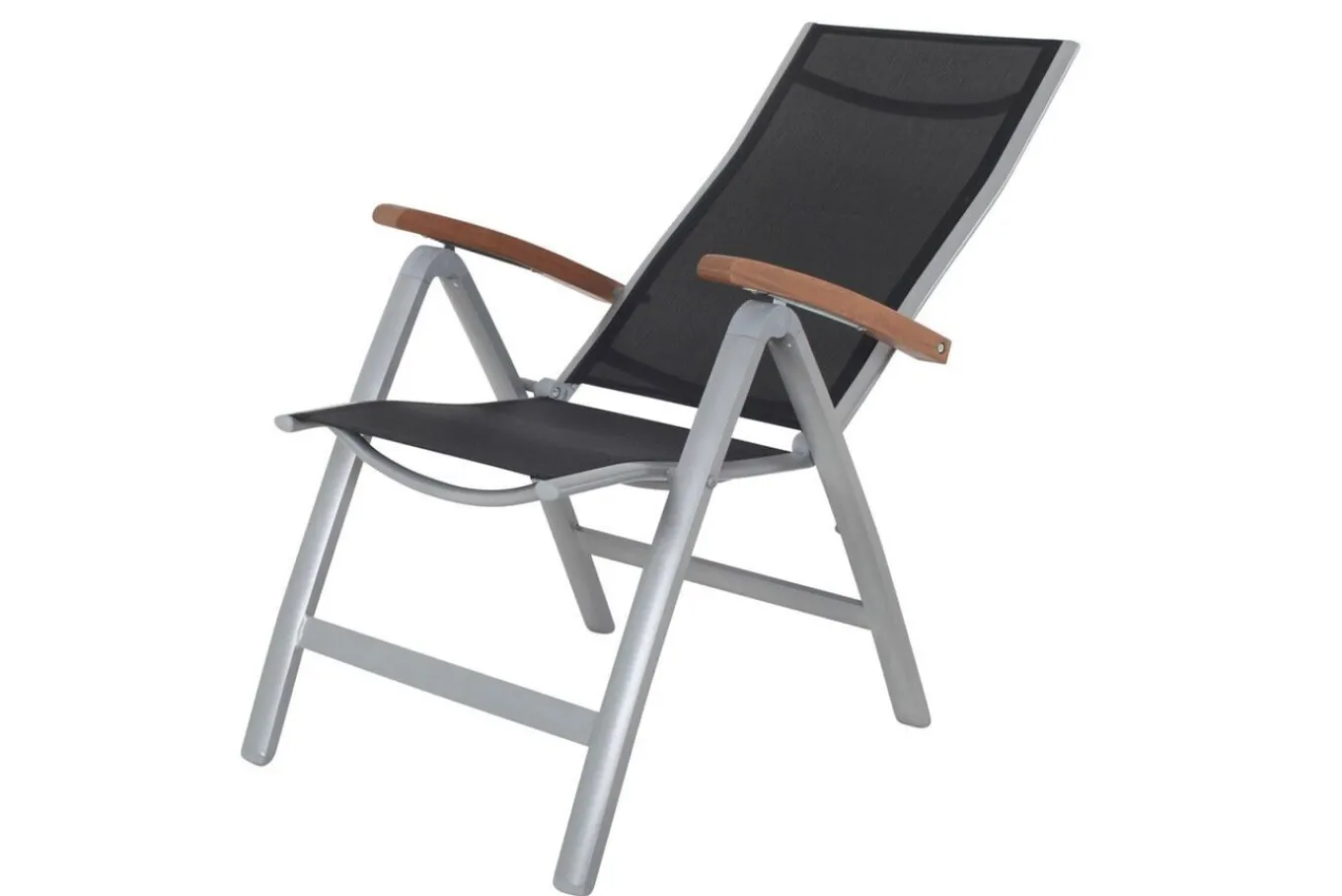 Discount Garten-Essgruppe, weiß/silber, Aluminium/Sicherheitsglas, Ausziehtisch 160/220 x 90 cm, 6 Klappstühle, FSC®-zertifiziertes Produkt Garten-Essgruppen|Aluminium-Gartenmöbel