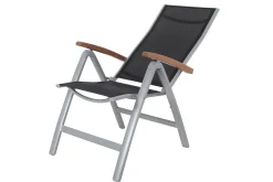 Hot Garten-Essgruppe, weiß/silber, Aluminium/Sicherheitsglas, Ausziehtisch 160/220 x 90 cm, 8 Klappstühle, FSC®-zertifiziertes Produkt Garten-Essgruppen|Aluminium-Gartenmöbel