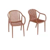 Online Pico Curve Stapelsessel 2er-Set, ziegelrot, Kunststoff, 56,5 x 59,5 x 83 cm, stapelbar, UV-beständig Gartenstühle & Gartensessel