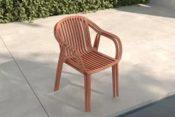 Online Pico Curve Stapelsessel 2er-Set, ziegelrot, Kunststoff, 56,5 x 59,5 x 83 cm, stapelbar, UV-beständig Gartenstühle & Gartensessel
