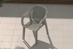 New Pico Curve Stapelsessel 2er-Set, grau, Kunststoff, 56,5 x 59,5 x 83 cm, stapelbar, UV-beständig Gartenstühle & Gartensessel