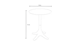 Clearance Pico Esstisch, grau, Kunststoff, runde Tischplatte Ø 70 cm, UV-beständig, wetterfest Gartentische