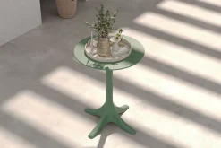 Online Pico Esstisch, pestogrün, Kunststoff, runde Tischplatte Ø 70 cm, UV-beständig, wetterfest Gartentische