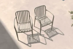 Pico Soft Balkon-Set, grau, Kunststoff, Tisch Ø 70 cm und 2 Stapelsessel, UV-beständig, wetterfest Balkonmöbel-Set