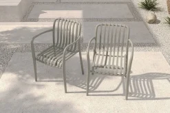 Online Pico Soft Stapelsessel 2er-Set, grau, Kunststoff, 54 x 58,5 x 80,5 cm, stapelbar, UV-beständig Gartenstühle & Gartensessel