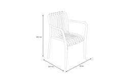 Hot Pico Soft Stapelsessel 2er-Set, ziegelrot, Kunststoff, 54 x 58,5 x 80,5 cm, stapelbar, UV-beständig Gartenstühle & Gartensessel