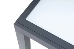 Online Sylvania Ausziehtisch, anthrazit/weiß, Aluminium/Sicherheitsglas, 160/220 x 90 cm, Pulverbeschichtet, UV-Beständig, Mit Fußkappen Gartentische