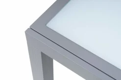 Sale Sylvania Ausziehtisch, silber/weiß, Alu/Sicherheitsglas, 160/220x90 cm, Flügelmechanismus Gartentische