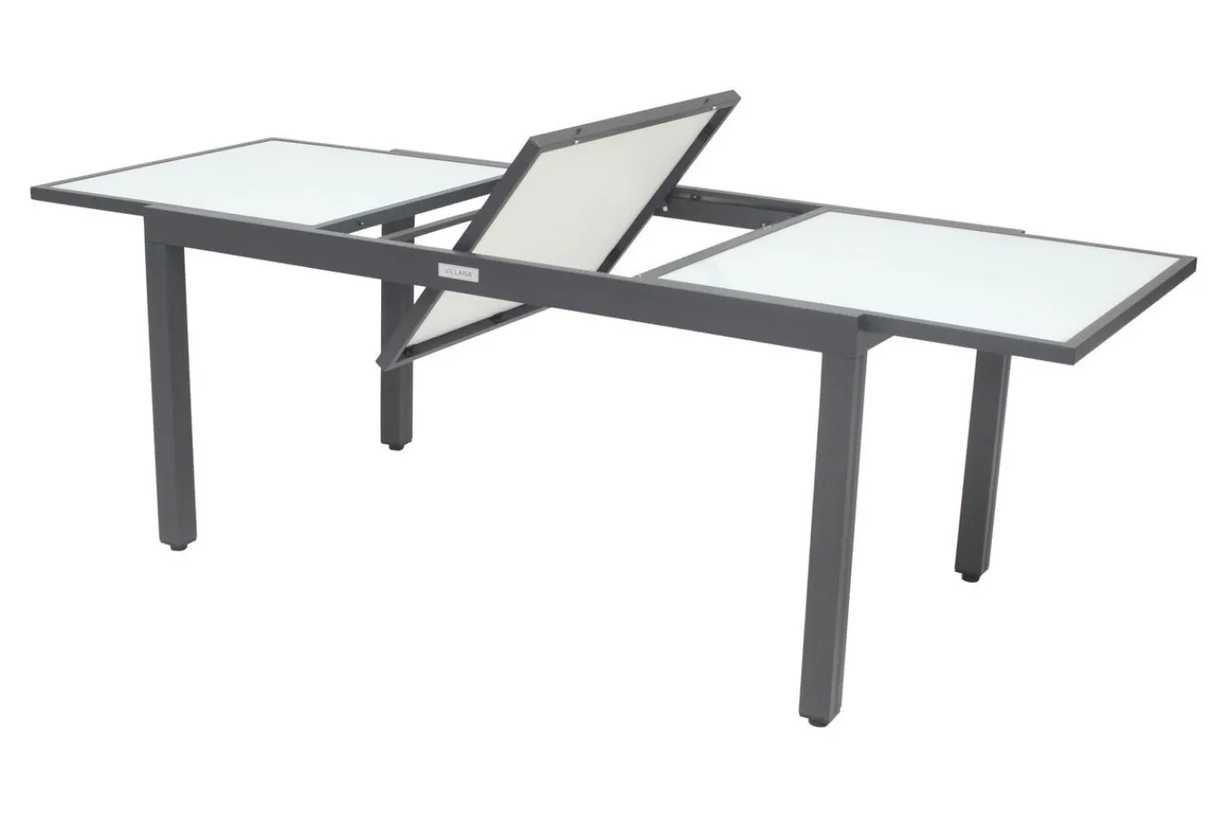 New Sylvania Garten-Essgruppe, 6 Personen, ausziehbarer Tisch 160–220 cm, Aluminium/Textil Garten-Essgruppen|Aluminium-Gartenmöbel