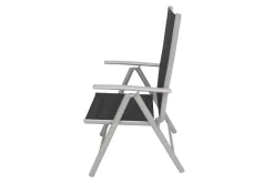 Best Sylvania Garten-Essgruppe, 6 Personen, ausziehbarer Tisch 160–220 cm, Aluminium/Textil Garten-Essgruppen