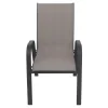 Outlet Sylvania Gartenstuhl, anthrazit/grau, Aluminium/Textil, 75 x 57 x 95 cm, stapelbar Aluminium-Gartenmöbel|Gartenstühle & Gartensessel