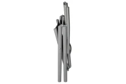 Hot Sylvania Klappstuhl, silber/schwarz, Aluminium/Textil, 68 x 56 x 107 cm, klappbar Aluminium-Gartenmöbel|Gartenstühle & Gartensessel