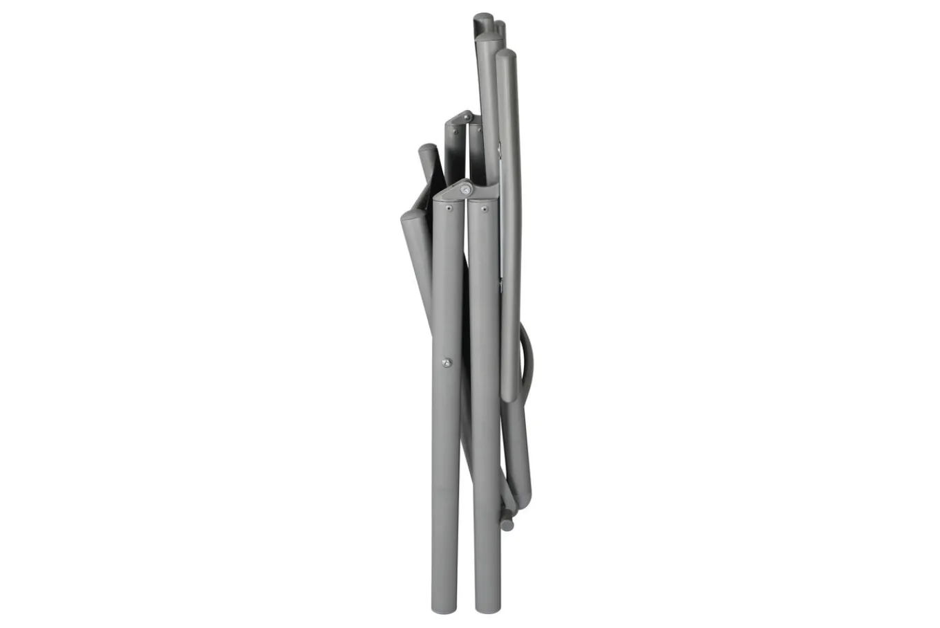 Hot Sylvania Klappstuhl, silber/schwarz, Aluminium/Textil, 68 x 56 x 107 cm, klappbar Aluminium-Gartenmöbel|Gartenstühle & Gartensessel