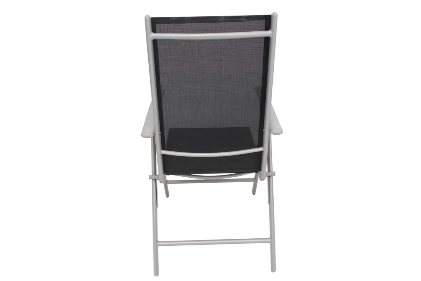 Hot Sylvania Klappstuhl, silber/schwarz, Aluminium/Textil, 68 x 56 x 107 cm, klappbar Aluminium-Gartenmöbel|Gartenstühle & Gartensessel