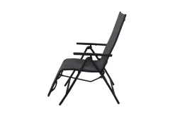 Best Sylvania Relaxsessel, anthrazit/grau, Alu/Textilene, 67 x 58 x 110 cm, klappbar Aluminium-Gartenmöbel|Gartenstühle & Gartensessel